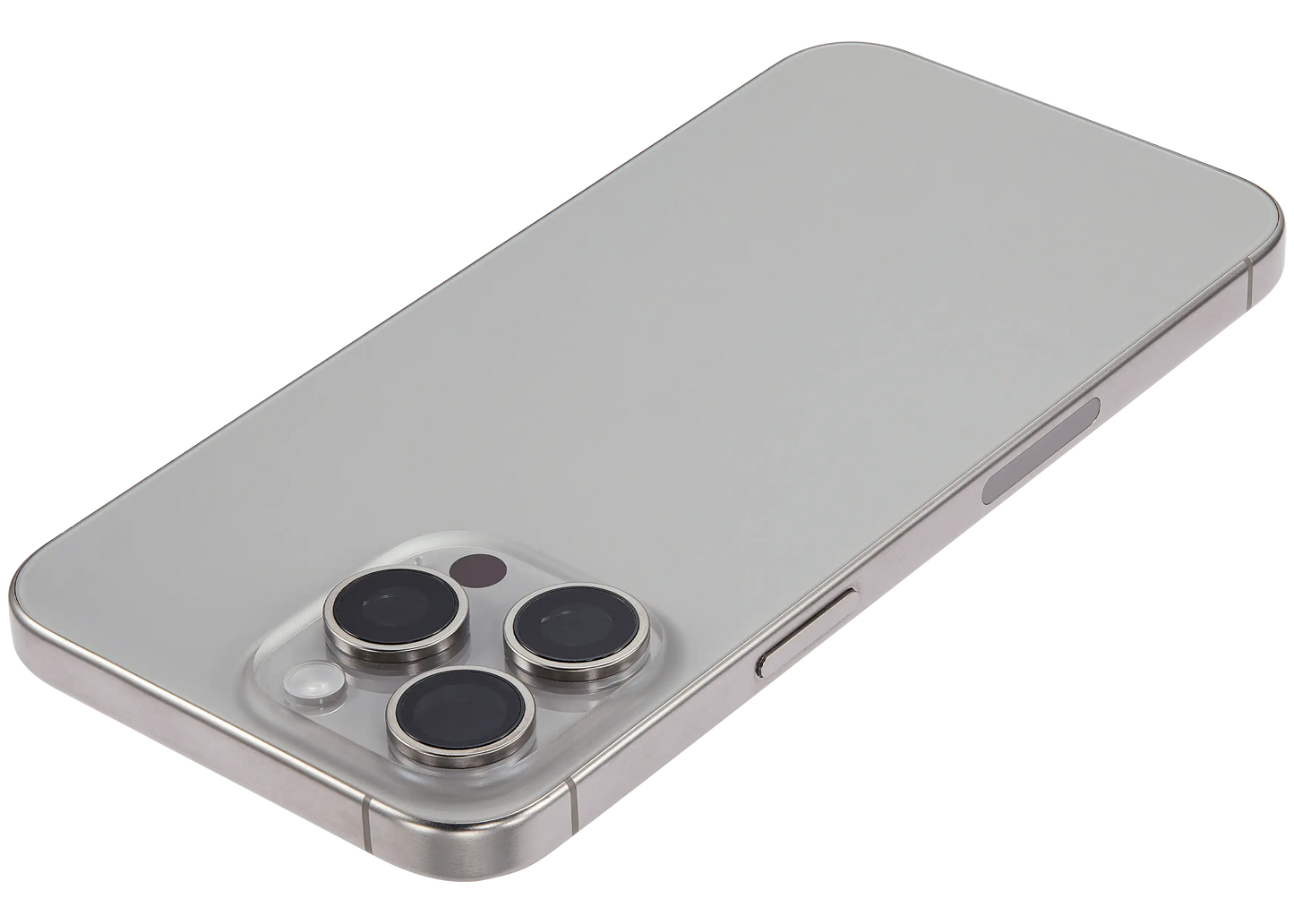 Back Housing W/ Small Parts For iPhone 15 Pro Max (US Version) (Used OEM Pull: Grade B) (Natural Titanium)