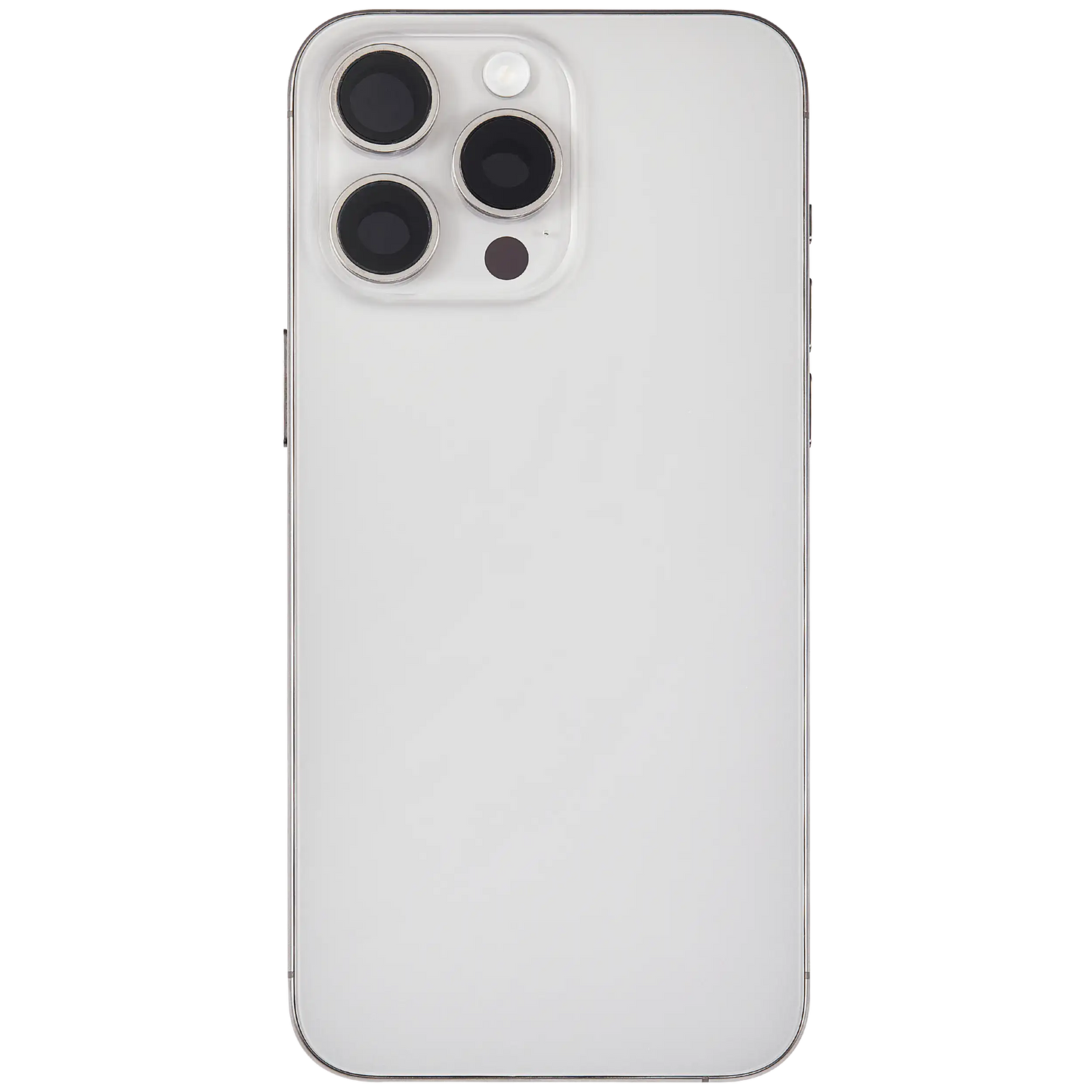 Back Housing W/ Small Parts For iPhone 15 Pro Max (US Version) (Used OEM Pull: Grade B) (White Titanium)