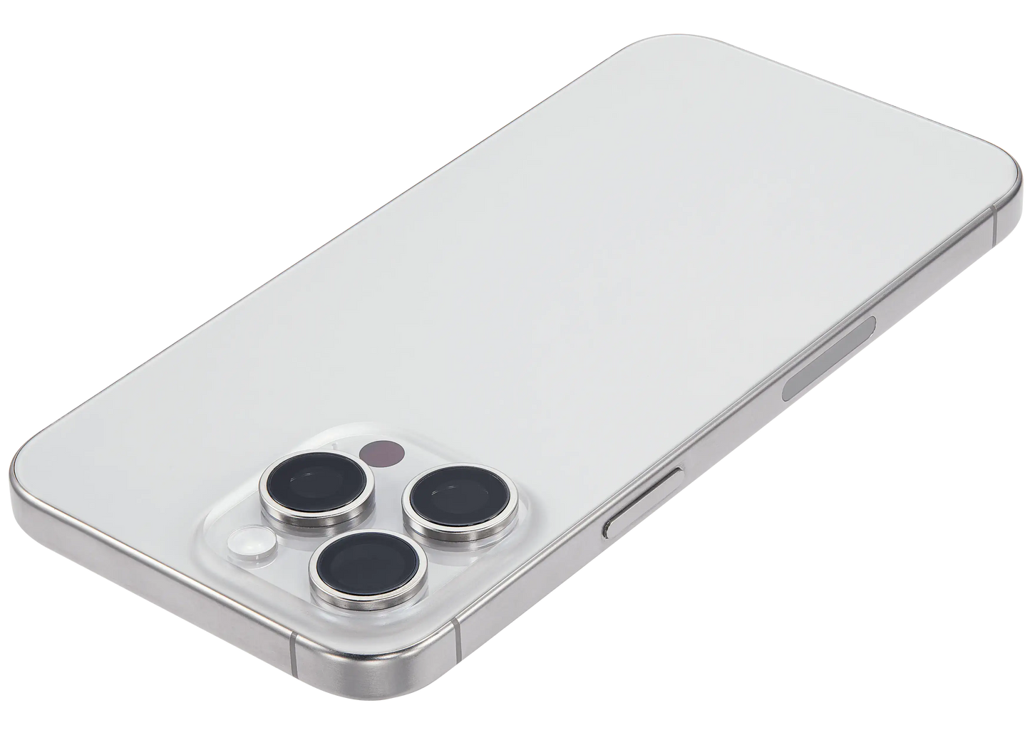 Back Housing W/ Small Parts For iPhone 15 Pro Max (US Version) (Used OEM Pull: Grade B) (White Titanium)