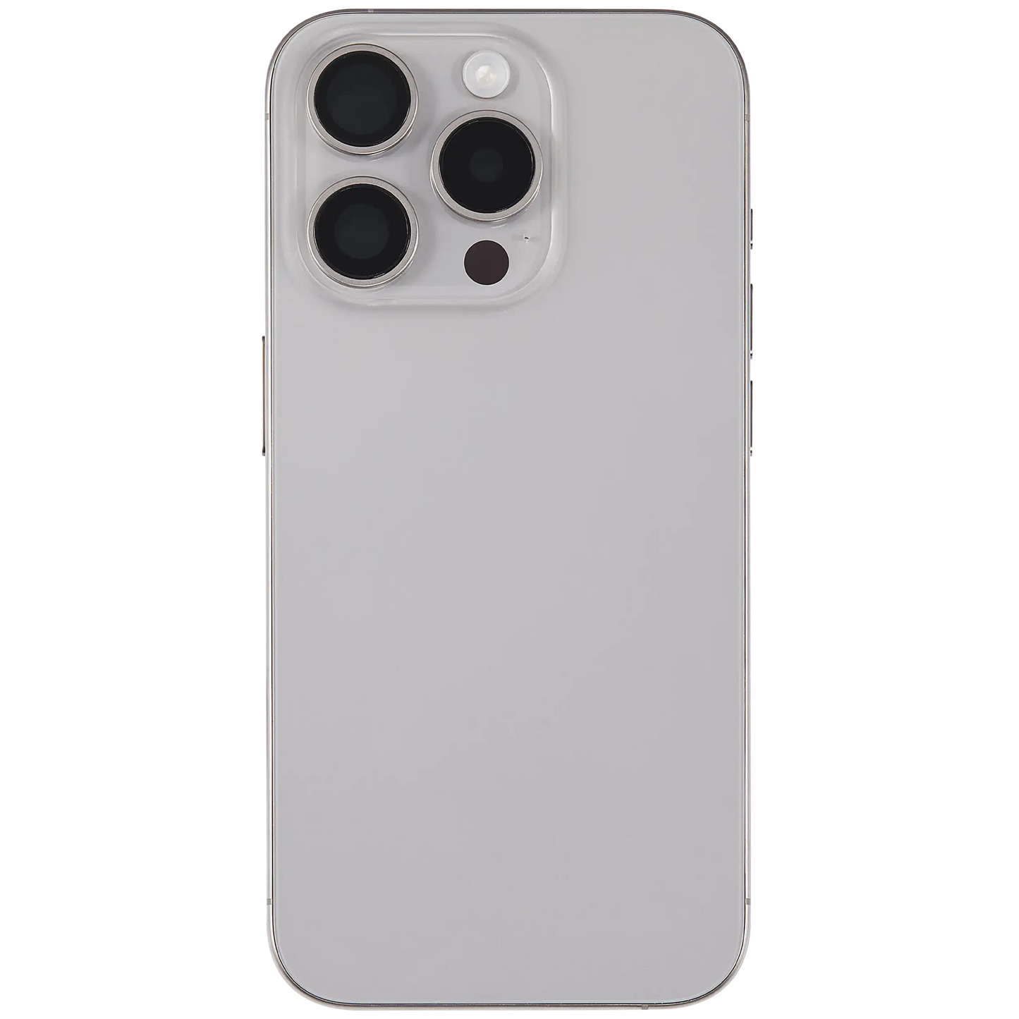 Back Housing W/ Small Parts For iPhone 15 Pro (US Version) (Used OEM Pull: Grade A) (Natural Titanium)