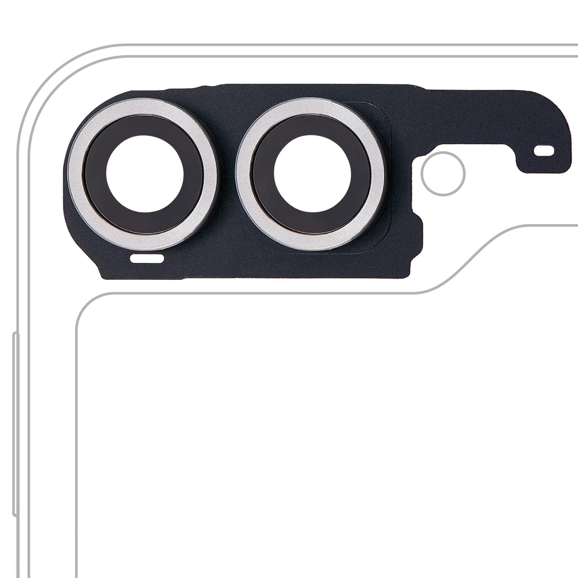 Back Camera Lens With Cover Bezel Ring For Samsung Galaxy Z Flip 6 5G (F741) (Premium) (Silver Shadow)