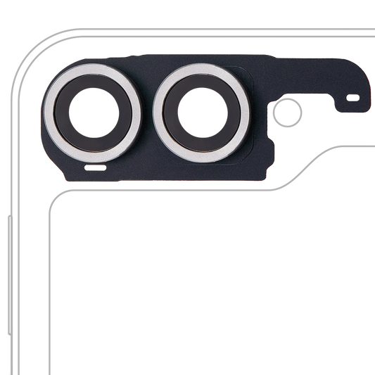 Back Camera Lens With Cover Bezel Ring For Samsung Galaxy Z Flip 6 5G (F741) (Premium) (Silver Shadow)