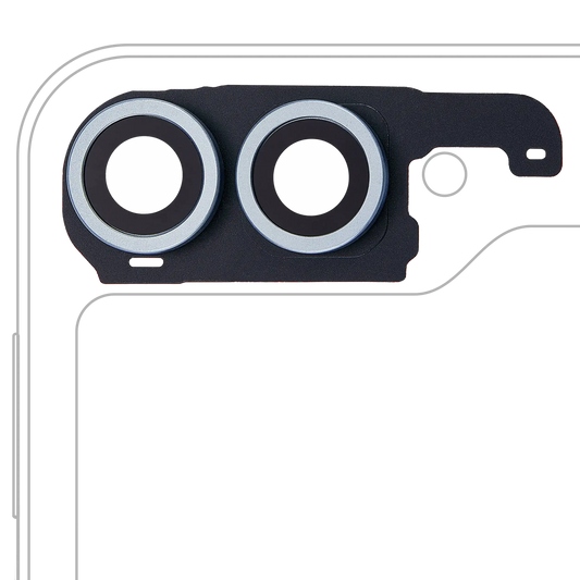 Back Camera Lens With Cover Bezel Ring For Samsung Galaxy Z Flip 6 5G (F741) (Premium) (Blue)
