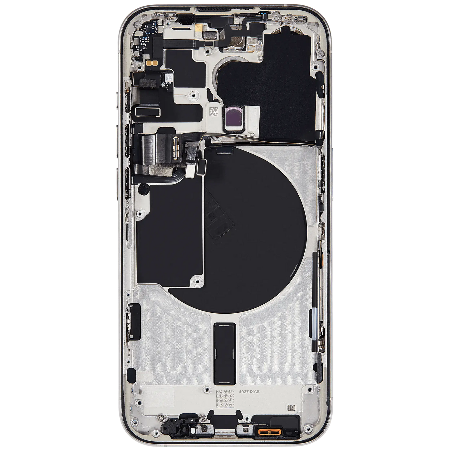 Back Housing W/ Small Parts For iPhone 15 Pro (US Version) (Used OEM Pull: Grade A) (White Titanium)
