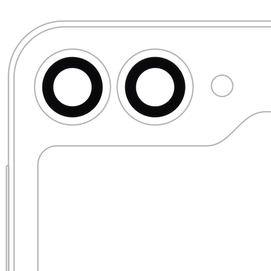 Back Camera Lens (Glass Only) With Adhesive For Samsung Galaxy Z Flip 6 5G (F741) (2 Piece Set) (Premium)
