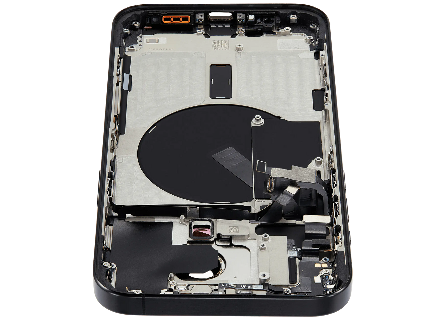 Back Housing W/ Small Parts For iPhone 15 Pro Max (US Version) (Used OEM Pull: Grade A) (Black Titanium)