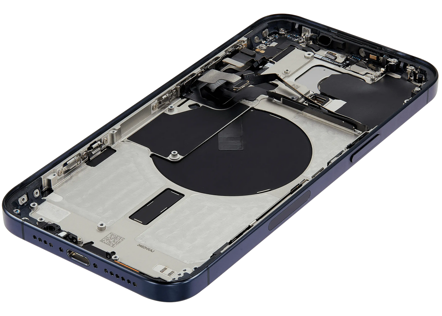 Back Housing W/ Small Parts For iPhone 15 Pro Max (US Version) (Used OEM Pull: Grade A) (Blue Titanium)