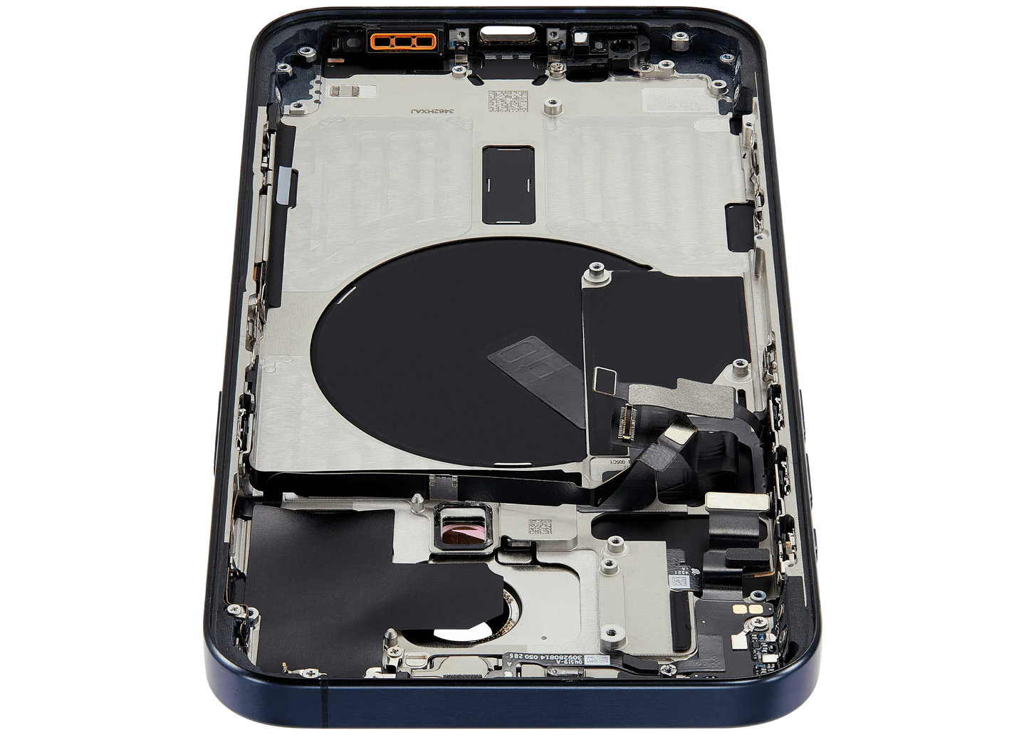 Back Housing W/ Small Parts For iPhone 15 Pro Max (US Version) (Used OEM Pull: Grade A) (Blue Titanium)