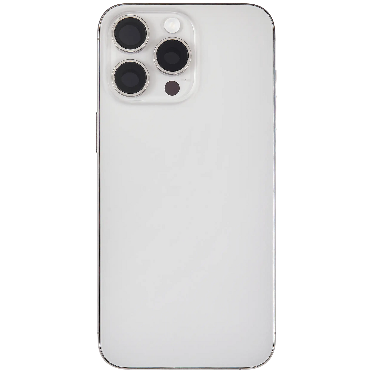 Back Housing W/ Small Parts For iPhone 15 Pro Max (US Version) (Used OEM Pull: Grade A) (White Titanium)