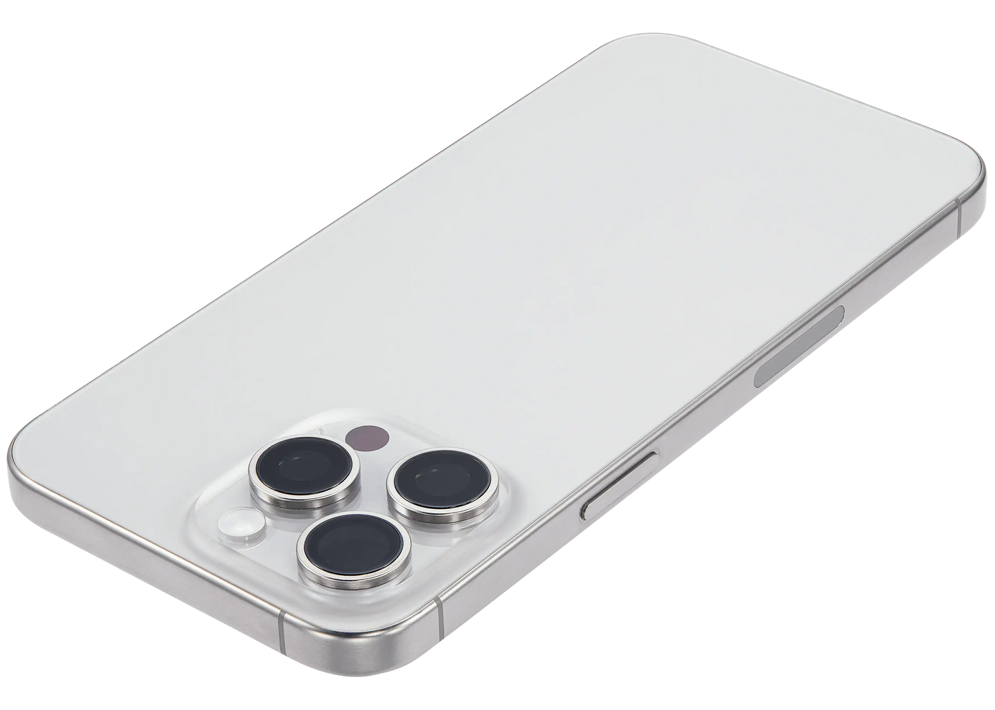 Back Housing W/ Small Parts For iPhone 15 Pro Max (US Version) (Used OEM Pull: Grade A) (White Titanium)