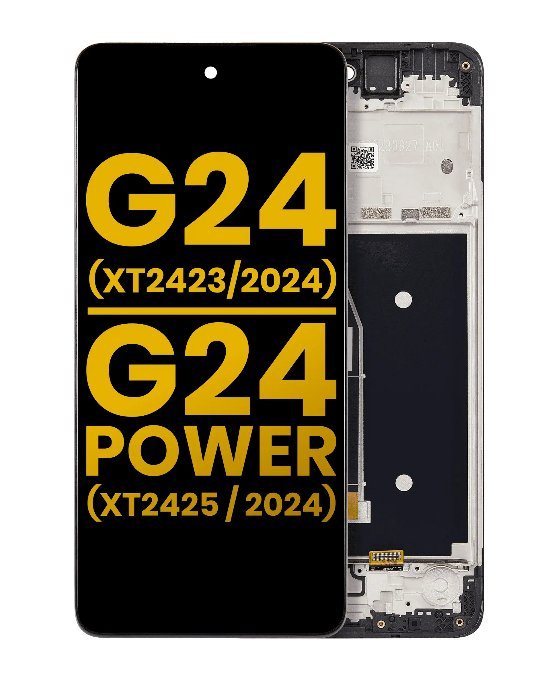 LCD Assembly With Frame For Motorola Moto G24 (XT2423 / 2024) / G24 Power (XT2425-1 / 2024) (Refurbished) (All replacement part SKU 107082142102 image 1