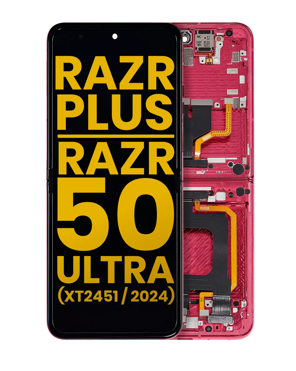 Inner OLED Assembly With Frame For Motorola Razr Plus 2024 / Razr 50 Ultra (XT2451 - Motorola replacement part image 1
