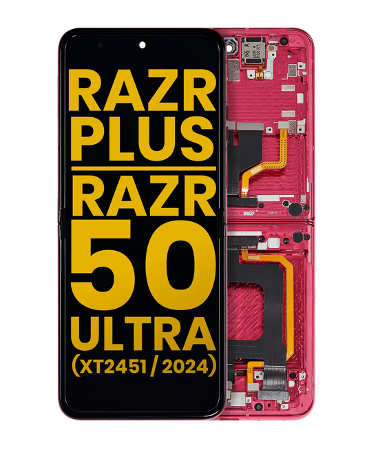 Inner OLED Assembly With Frame For Motorola Razr Plus 2024 / Razr 50 Ultra (XT2451 - Motorola replacement part image 1