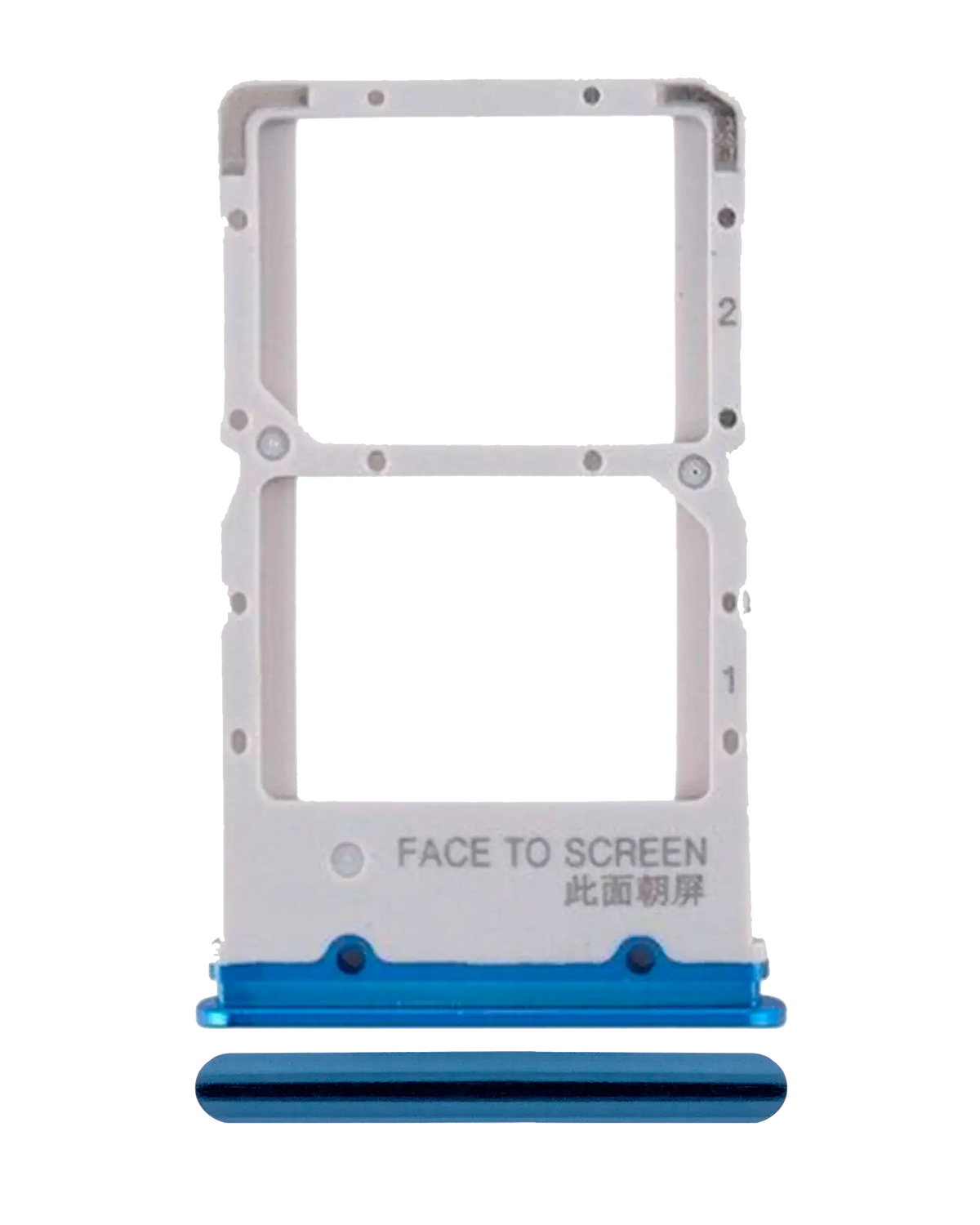 Dual Sim Card Tray For Xiaomi Mi 9T / 9T Pro / K20 / K20 Pro (Glacier blue) - replacement part product image SKU 107082103731 - image 1