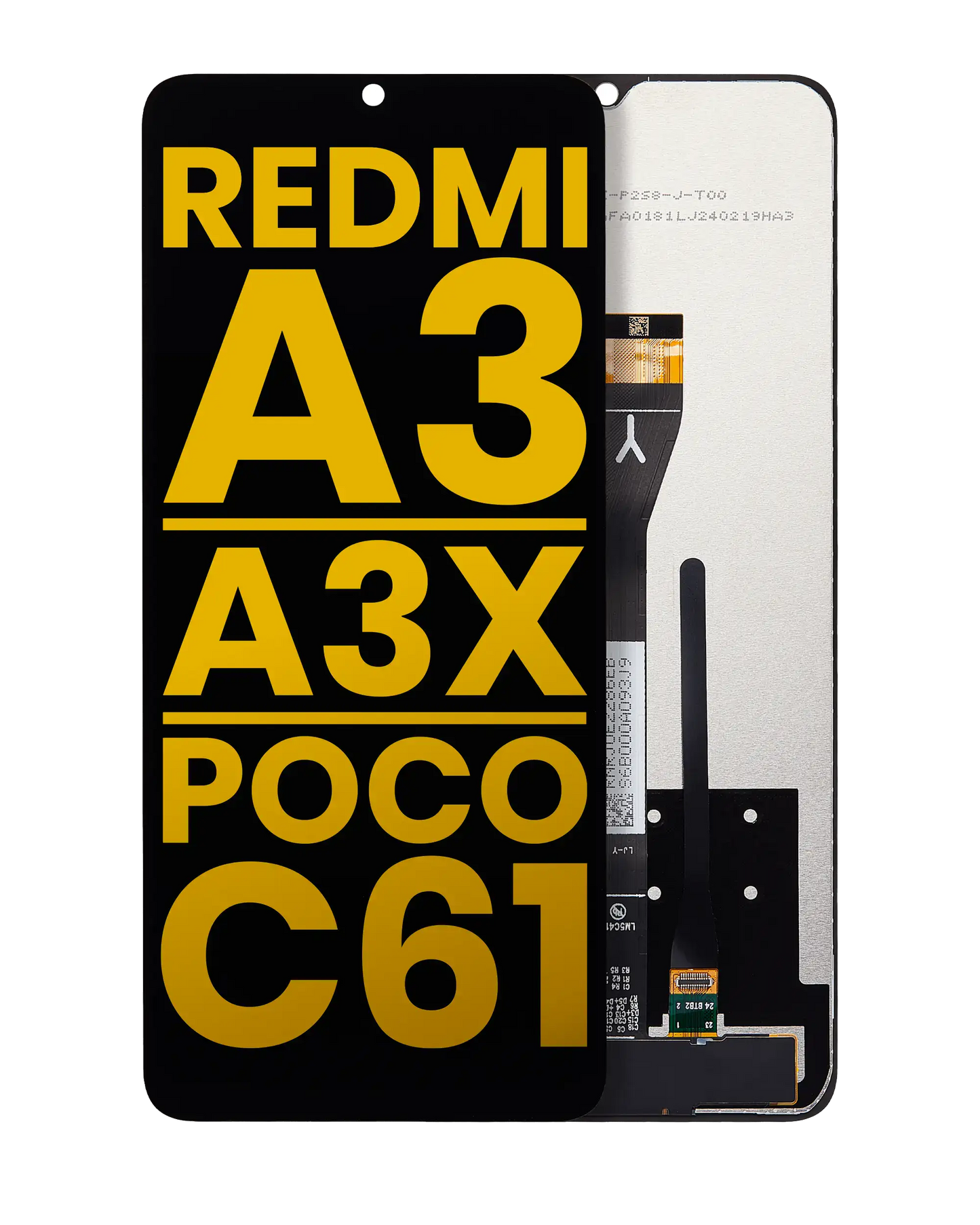 Xiaomi Xiaomi Redmi A3 / A3x / Poco C61 refurbished LCD display assembly without frame replacement screen - front product view 1