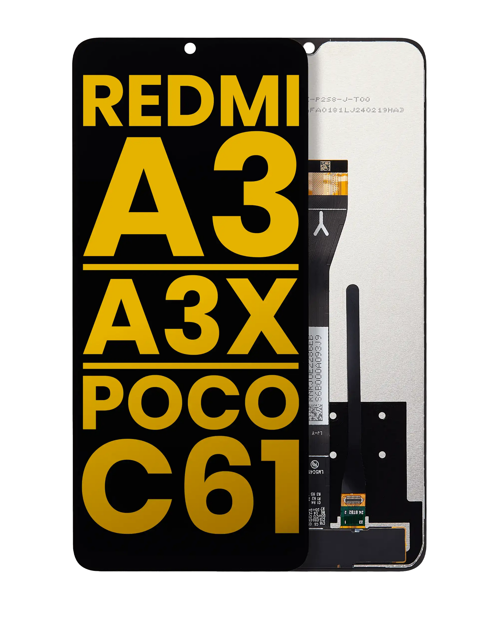 Xiaomi Xiaomi Redmi A3 / A3x / Poco C61 refurbished LCD display assembly without frame replacement screen - front product view 1