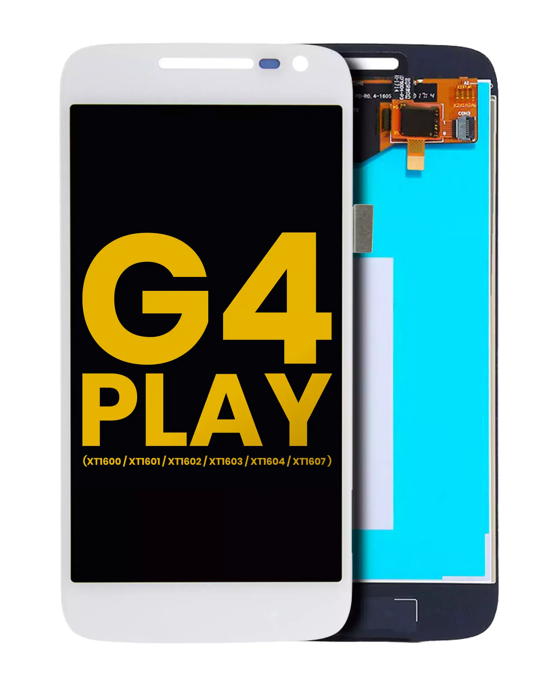 LCD Assembly Without Frame For Motorola Moto G4 Play (XT1600 / XT1601 / XT1602 / XT1603 / XT1604 / XT1607 / XT1609 / 2016) (Refurbished) (White) | compatible mobile phone replacement part | SKU 107082048302 | product image 1