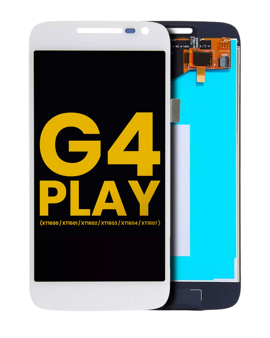 LCD Assembly Without Frame For Motorola Moto G4 Play (XT1600 / XT1601 / XT1602 / XT1603 / XT1604 / XT1607 / XT1609 / 2016) (Refurbished) (White) | compatible mobile phone replacement part | SKU 107082048302 | product image 1