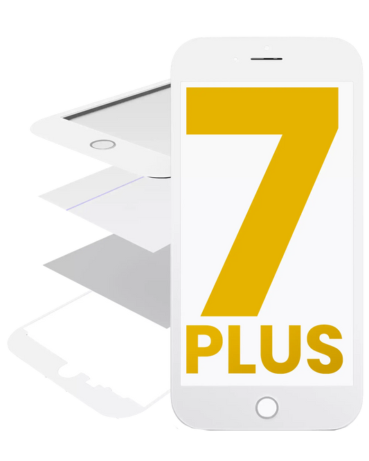 Glass with Frame / OCA / Polarizer Pre-Installed For iPhone 7 Plus (White)