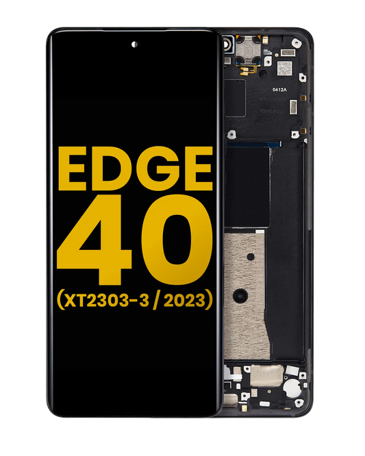 OLED Assembly With Frame For Motorola Moto Edge 40 (XT2303-3 / 2023) (Refurbished) (Eclipse Black) | SKU 107082130902 | image 1