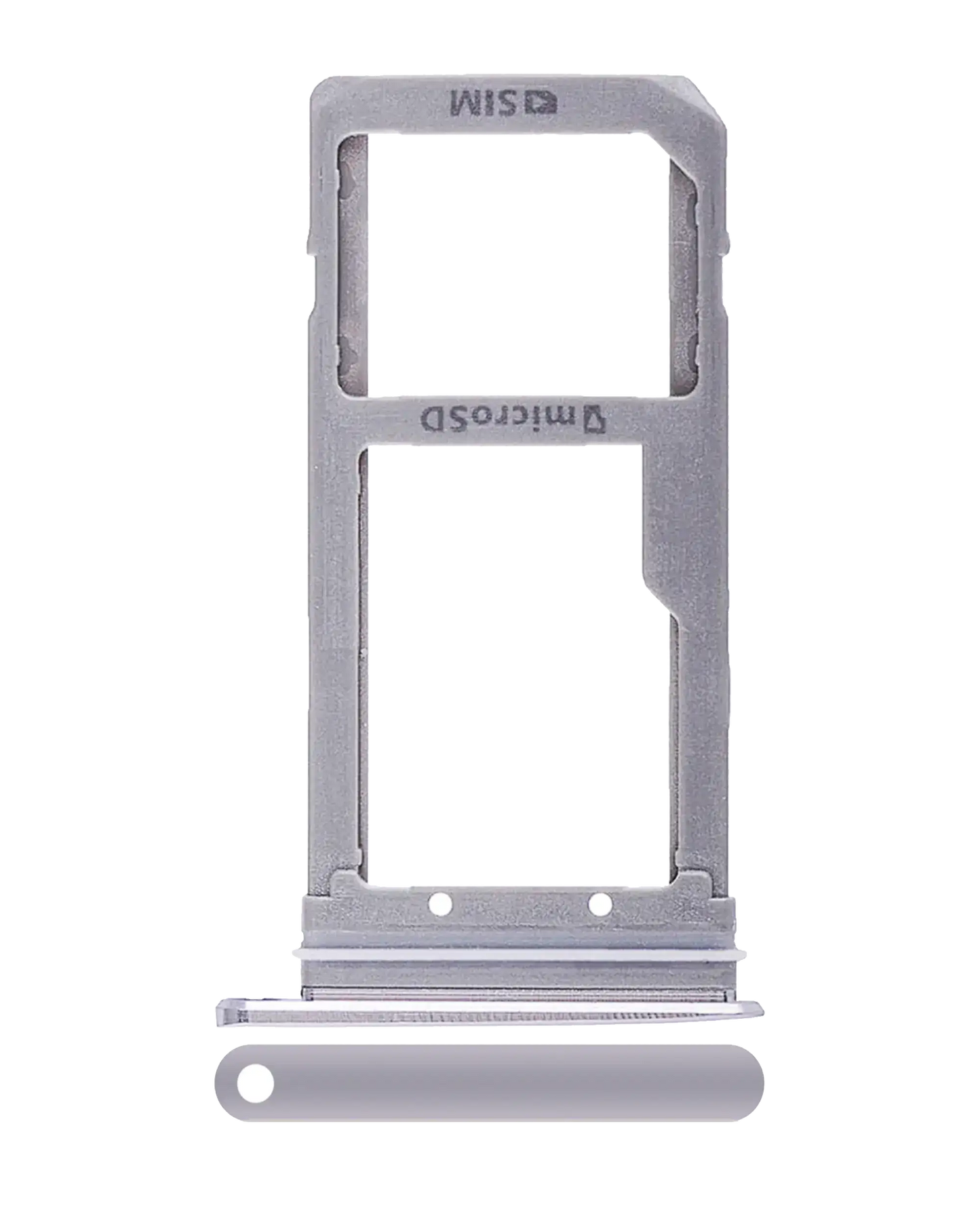 Single Sim Card Tray For Samsung Galaxy S7 Edge (Silver)