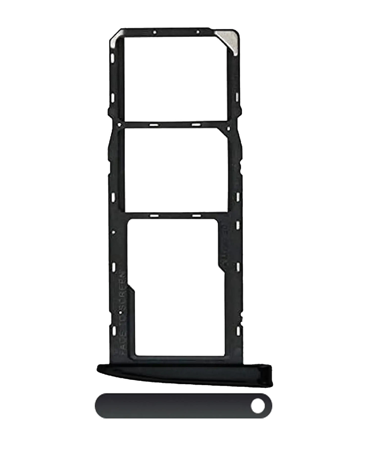 Dual Sim Card Tray For Motorola Moto G6 (XT1925 / 2018) (Black) | compatible mobile phone replacement part | SKU 107082016832 | product image 1