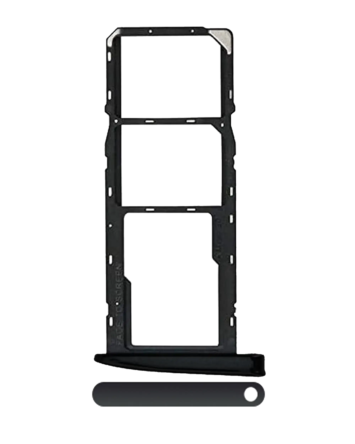 Dual Sim Card Tray For Motorola Moto G6 (XT1925 / 2018) (Black) | compatible mobile phone replacement part | SKU 107082016832 | product image 1
