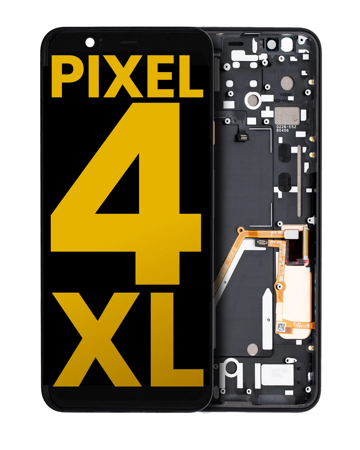 OLED Assembly With Frame For Google Pixel 4 XL (Refurbished) (Oh So Orange Power Button) - replacement part product view