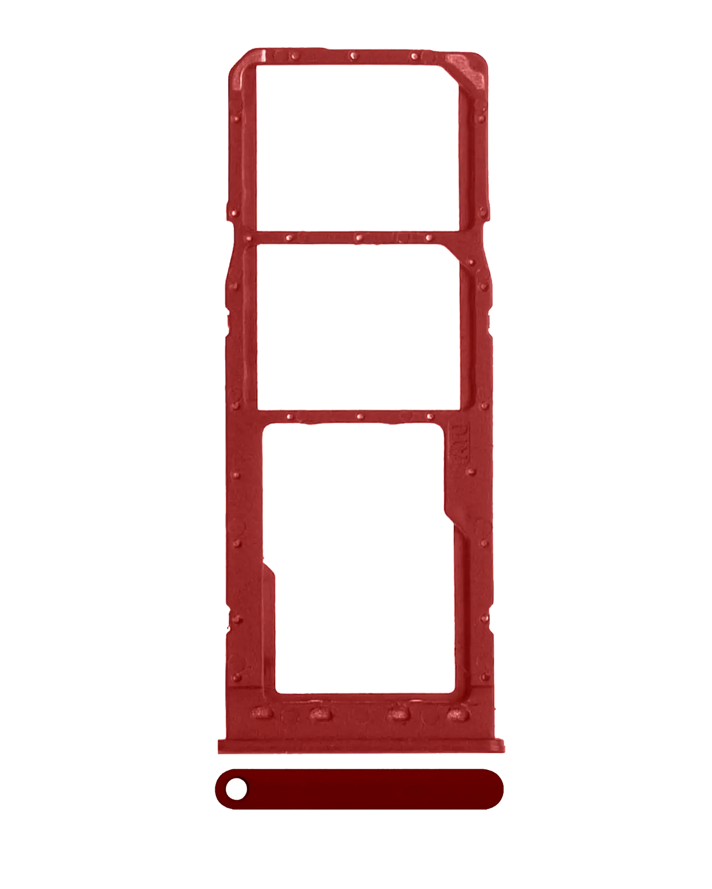 Dual Sim Card Tray For Samsung Galaxy A10 (A105 / 2019) (Red) replacement part product image 1 - SKU 107082020032
