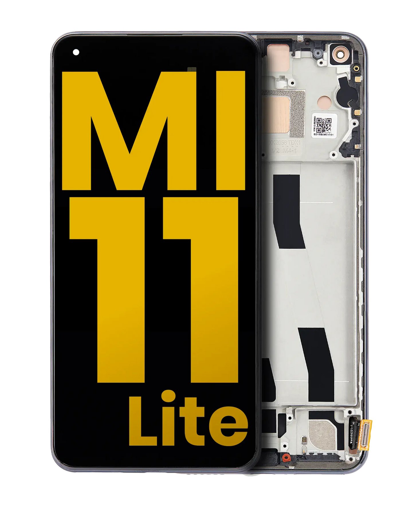 OLED Assembly With Frame For Xiaomi Mi 11 Lite / Xiaomi Mi 11 Lite 5G (Refurbished) ( Boba Black) - replacement part product image SKU 107082114603 - image 1