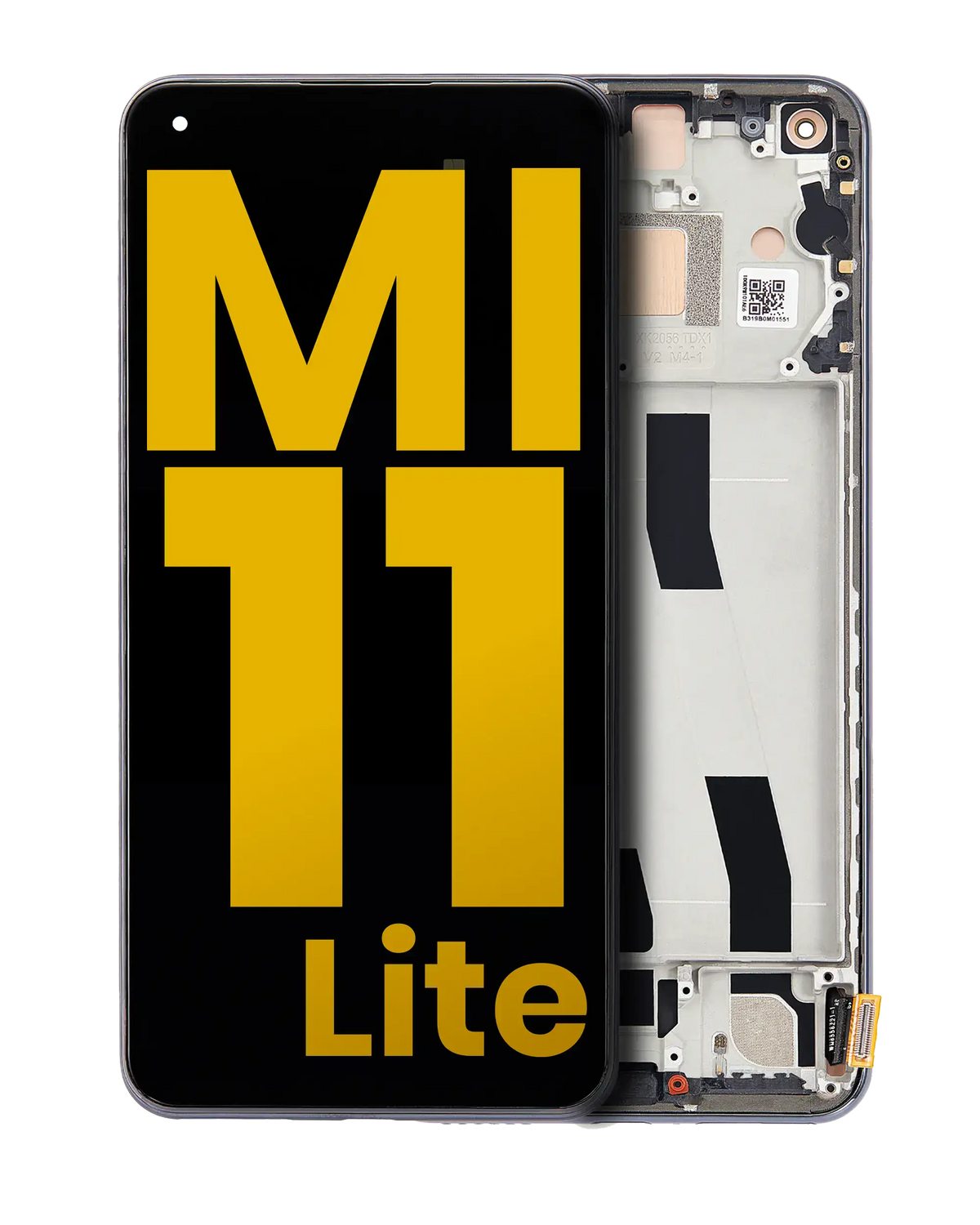 OLED Assembly With Frame For Xiaomi Mi 11 Lite / Xiaomi Mi 11 Lite 5G (Refurbished) ( Boba Black) - replacement part product image SKU 107082114603 - image 1