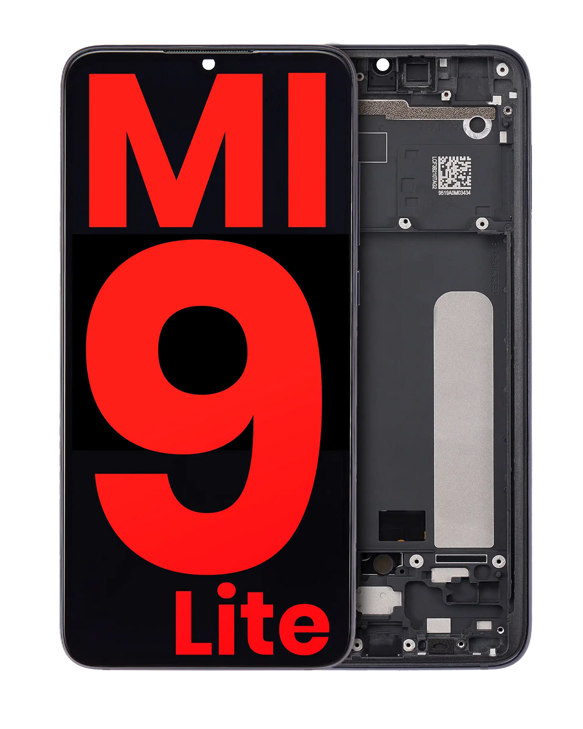 OLED Assembly With Frame For Xiaomi Mi 9 Lite (Aftermarket Plus) (Onyx Gray) - replacement part product image SKU 107082114901 - image 1