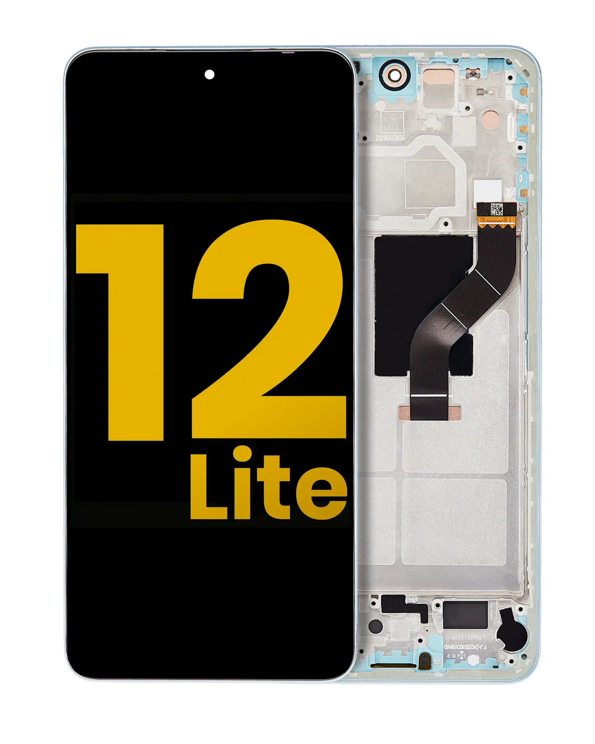 OLED Assembly With Frame For Xiaomi 12 Lite (Refurbished) (Lite Green) – replacement part product view – OLED Display Replacement for phone repair