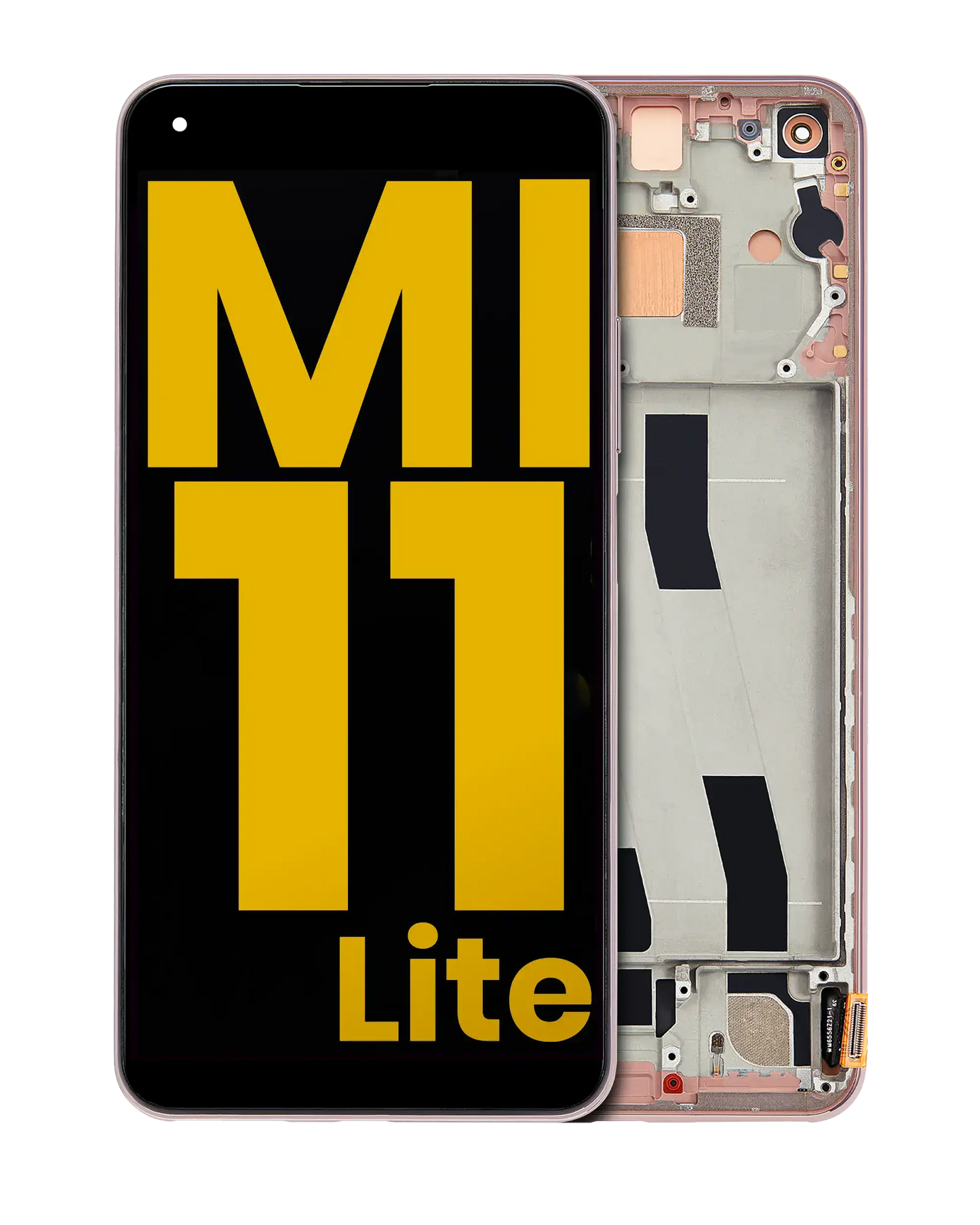 OLED Assembly With Frame For Xiaomi Mi 11 Lite / Xiaomi Mi 11 Lite 5G (Refurbished) (Peach Pink) - replacement part product image SKU 107082114605 - image 1