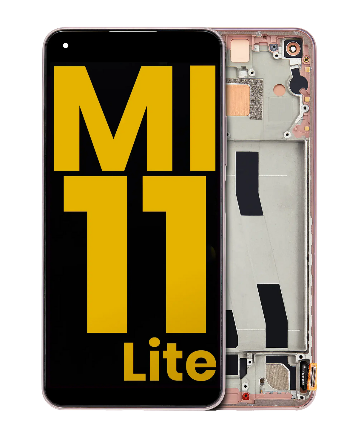 OLED Assembly With Frame For Xiaomi Mi 11 Lite / Xiaomi Mi 11 Lite 5G (Refurbished) (Peach Pink) - replacement part product image SKU 107082114605 - image 1