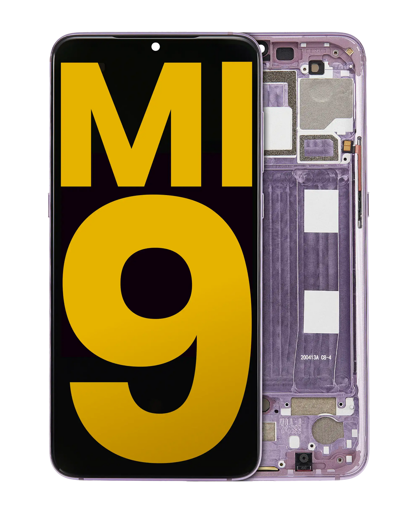 OLED Assembly With Frame For Xiaomi Mi 9 (Refurbished) (Lavender Violet) - replacement part product image SKU 107082126308 - image 1