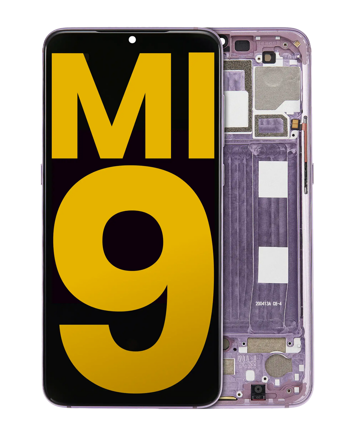 OLED Assembly With Frame For Xiaomi Mi 9 (Refurbished) (Lavender Violet) - replacement part product image SKU 107082126308 - image 1