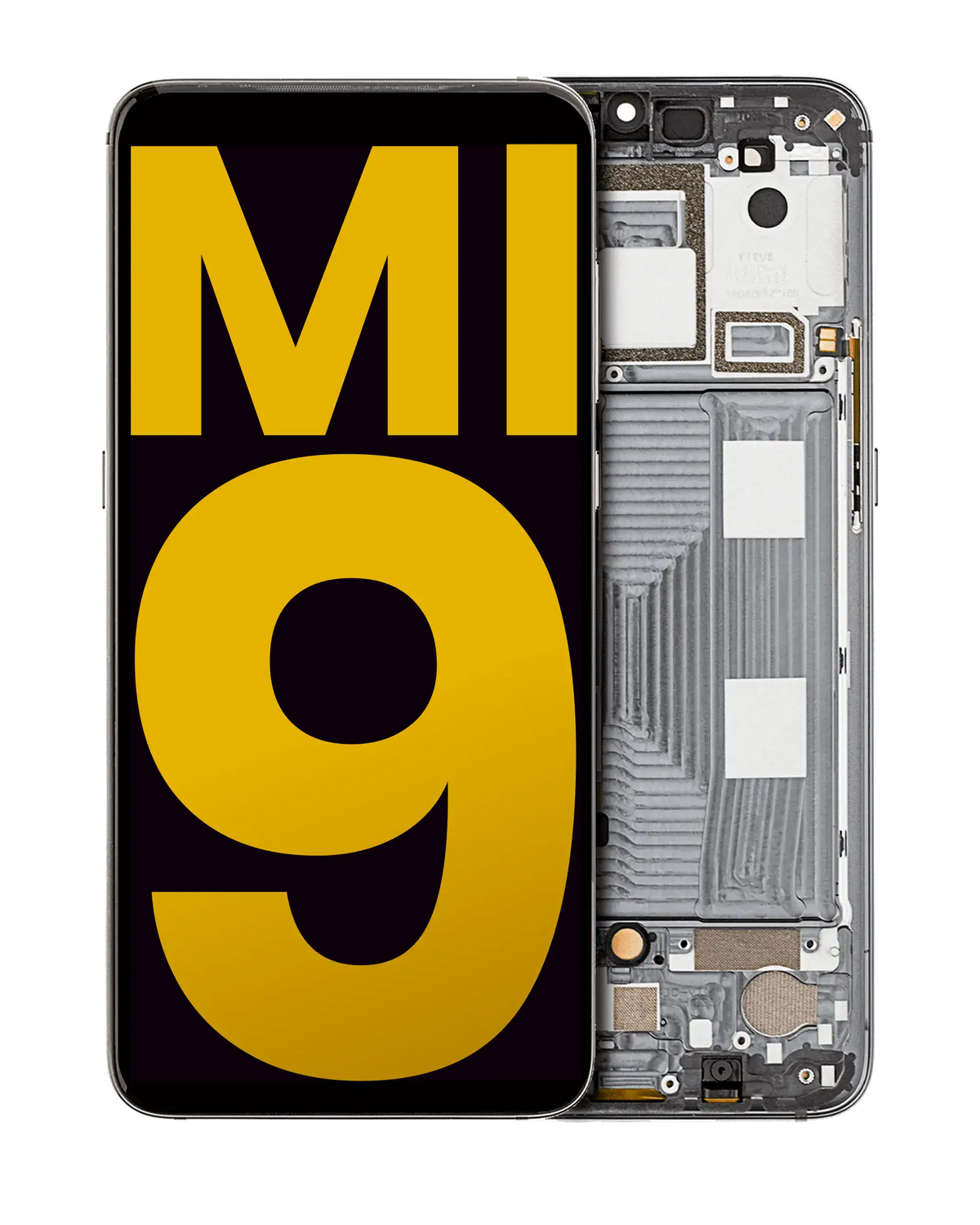 OLED Assembly With Frame For Xiaomi Mi 9 (Refurbished) (Piano Black) - replacement part product image SKU 107082070202 - image 1