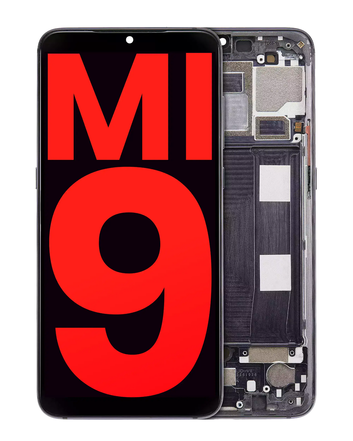OLED Assembly With Frame For Xiaomi Mi 9 (Aftermarket Plus) (Piano Black) - replacement part product image SKU 107082070205 - image 1