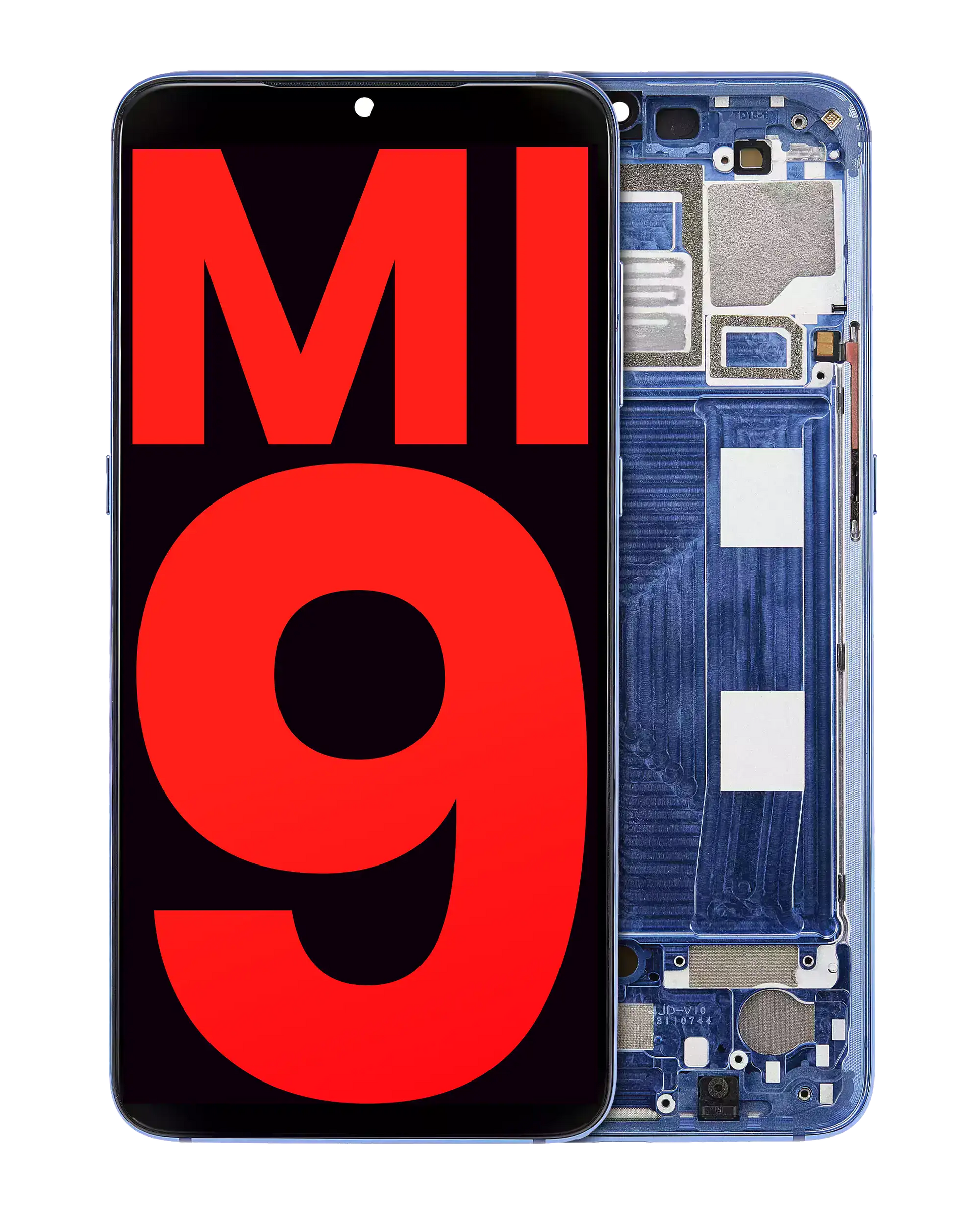 OLED Assembly With Frame For Xiaomi Mi 9 (Aftermarket Plus) (Ocean Blue) - replacement part product image SKU 107082070204 - image 1