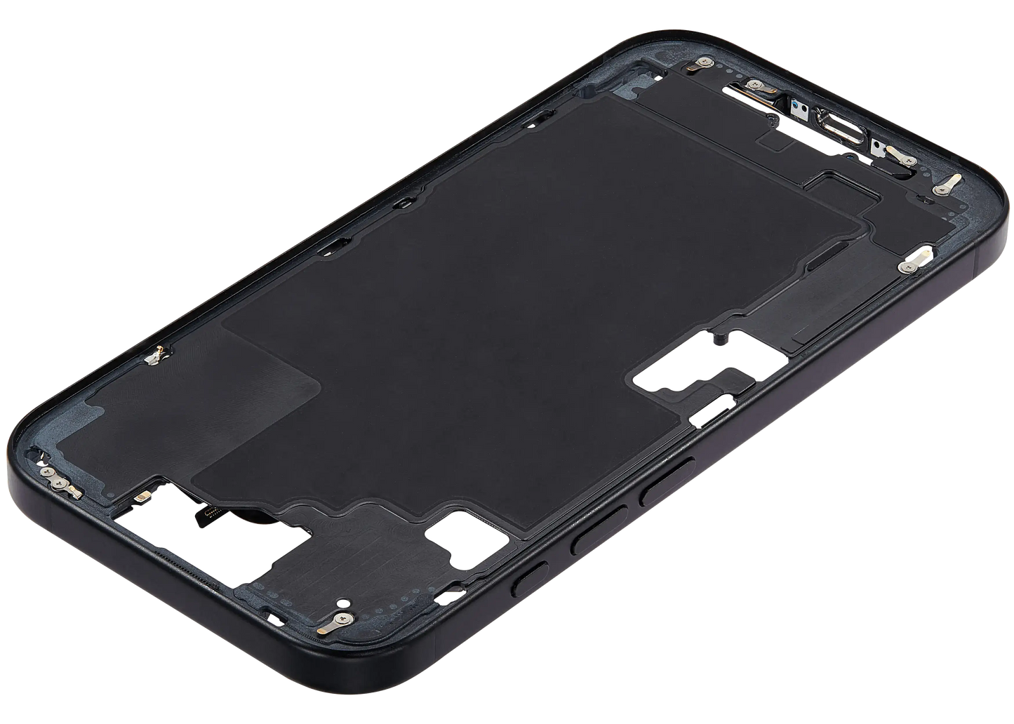 Mid-Frame Housing W/ Small Parts For iPhone 16 (US Version) (Used OEM Pull: Grade A) (Black)