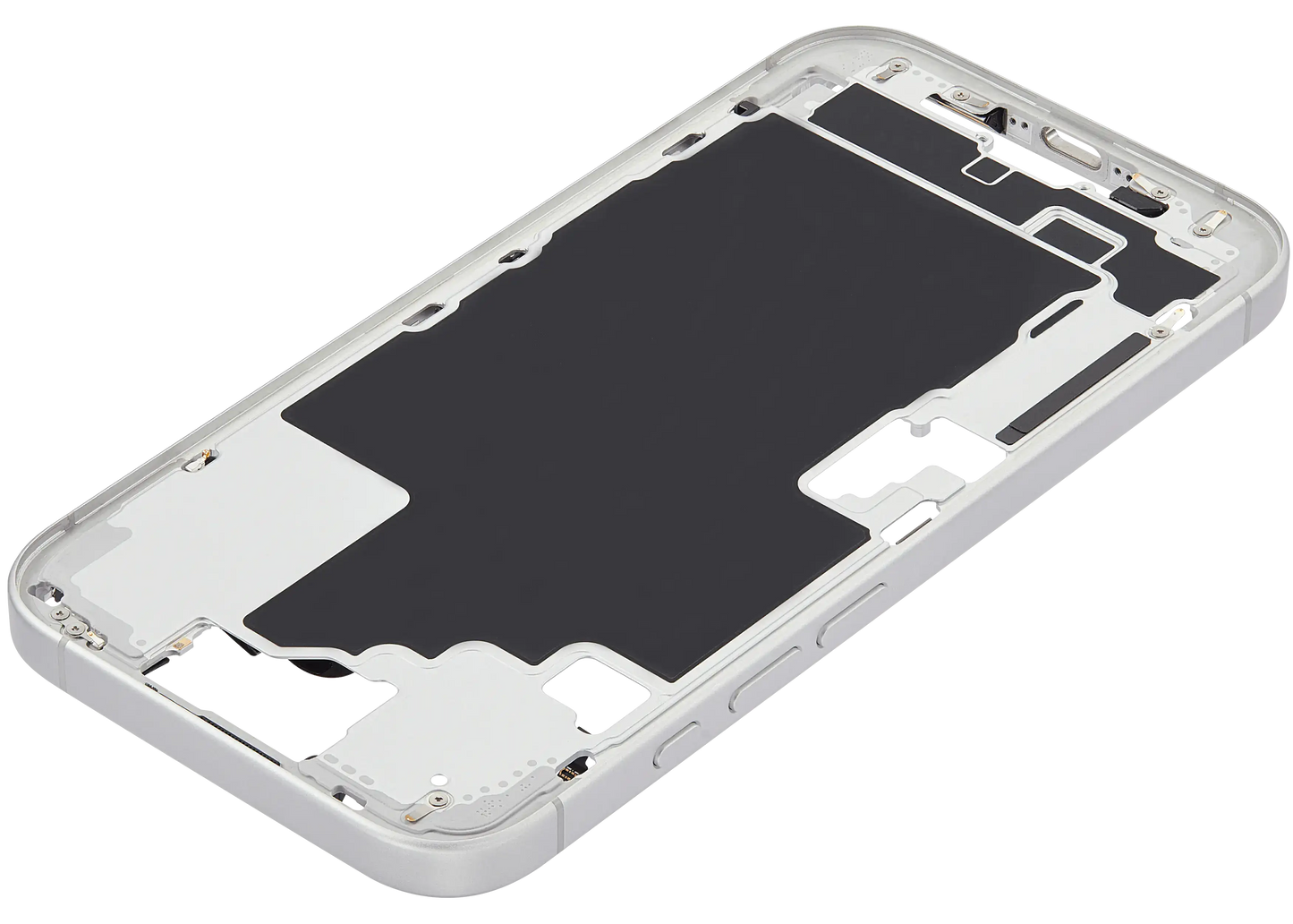 Mid-Frame Housing W/ Small Parts For iPhone 16 (US Version) (Used OEM Pull: Grade A) (White)