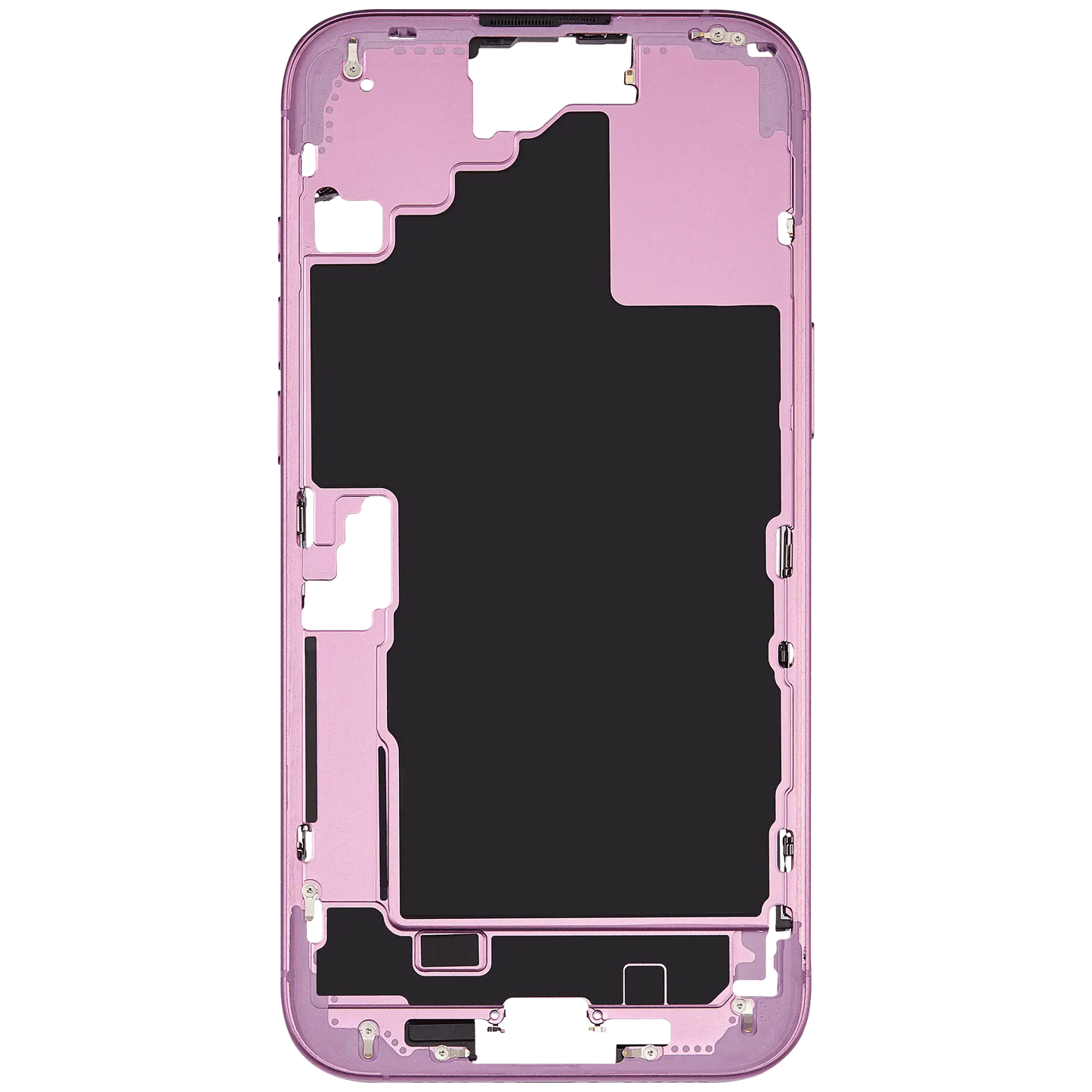 Mid-Frame Housing W/ Small Parts For iPhone 16 Plus (US Version) (Used OEM Pull: Grade A) (Pink)
