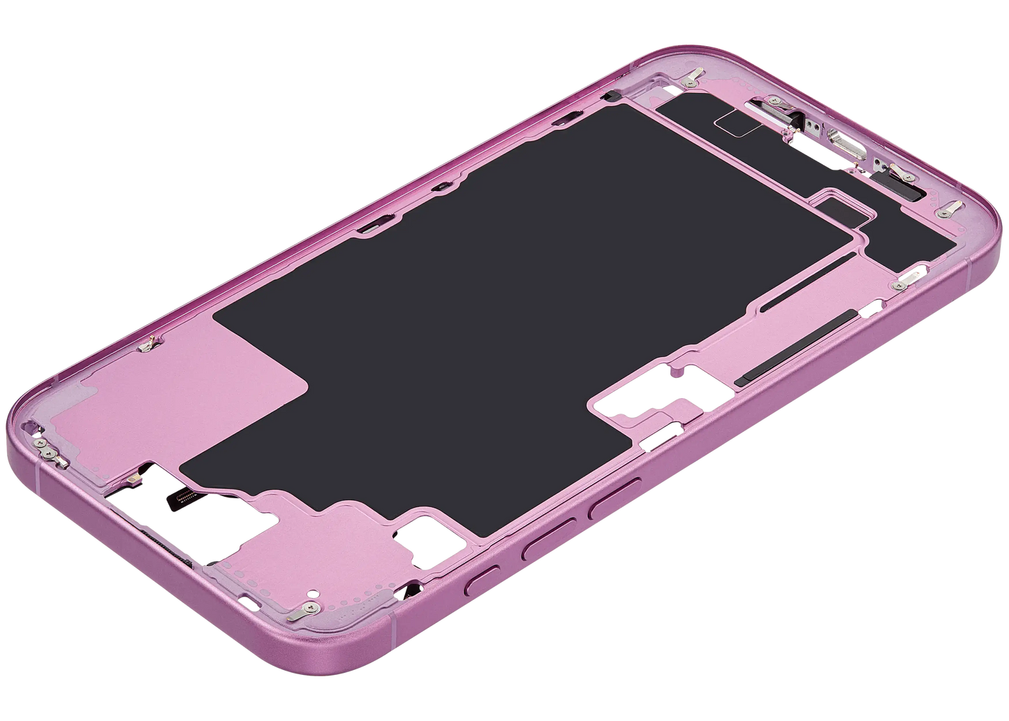 Mid-Frame Housing W/ Small Parts For iPhone 16 Plus (US Version) (Used OEM Pull: Grade A) (Pink)