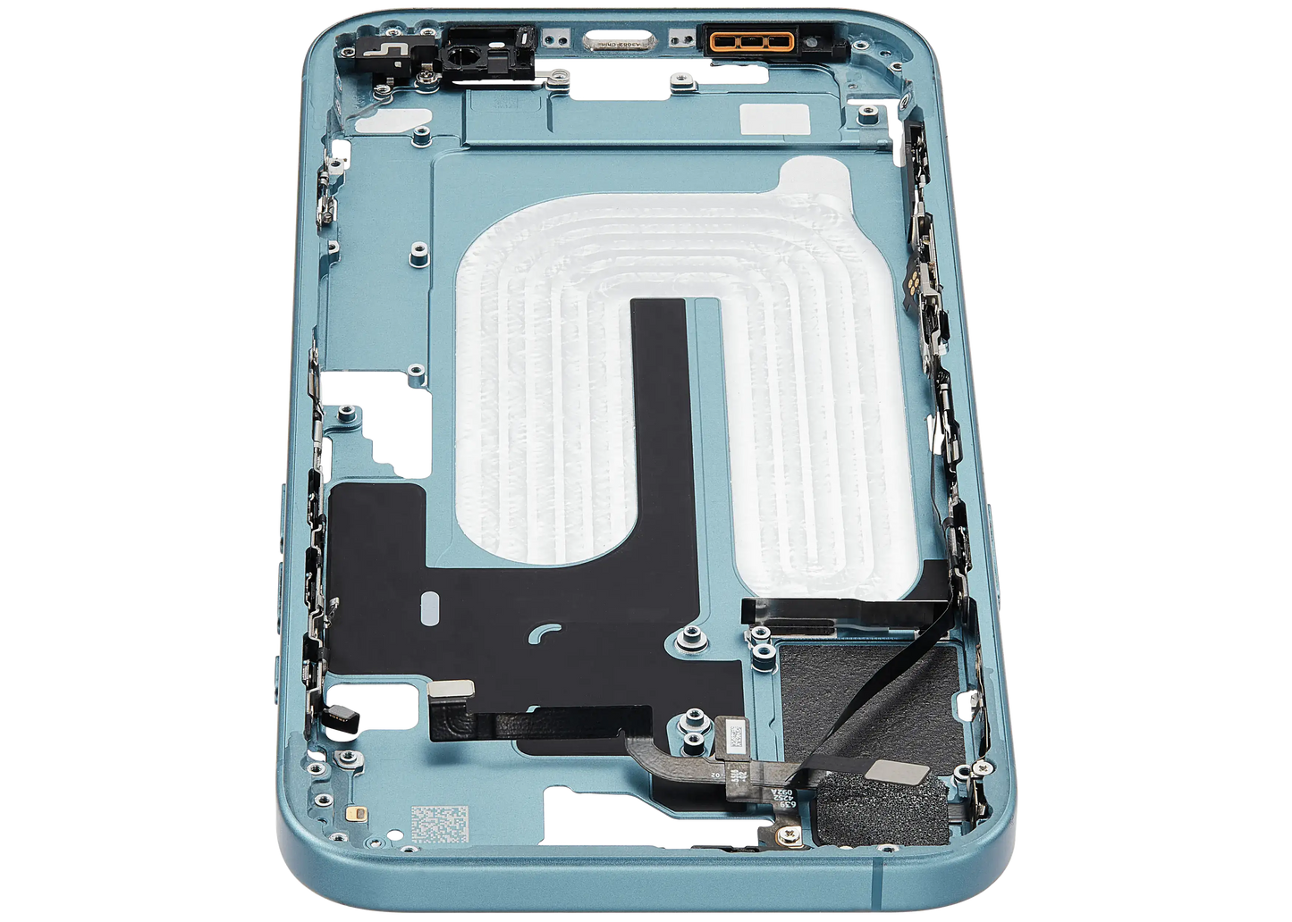 Mid-Frame Housing W/ Small Parts For iPhone 16 Plus (US Version) (Used OEM Pull: Grade A) (Teal)