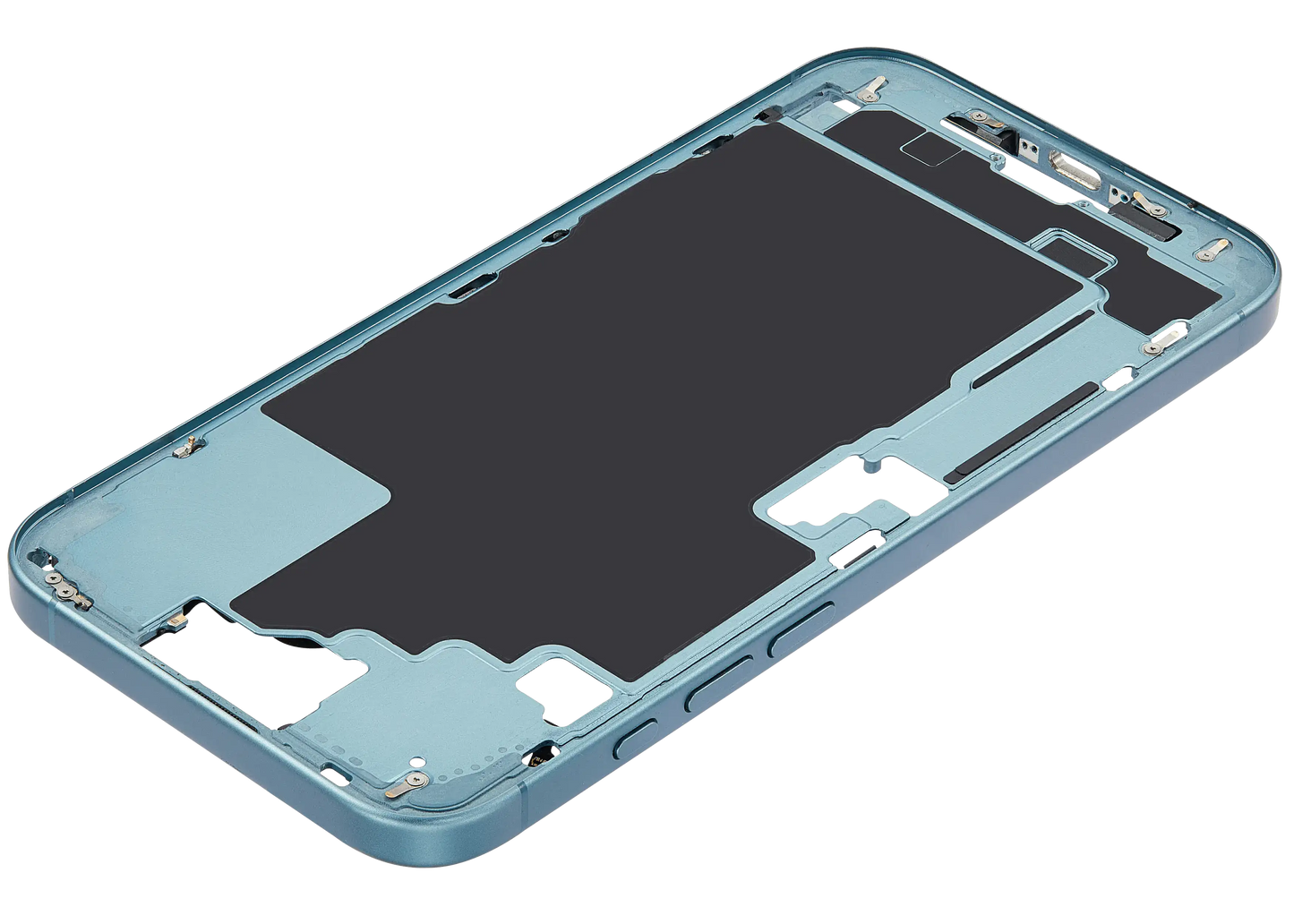 Mid-Frame Housing W/ Small Parts For iPhone 16 Plus (US Version) (Used OEM Pull: Grade A) (Teal)