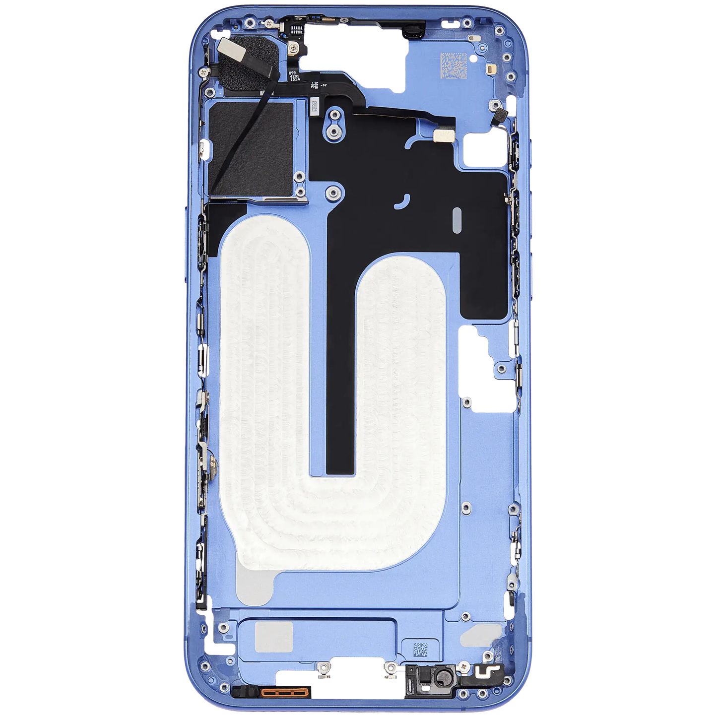 Mid-Frame Housing W/ Small Parts For iPhone 16 Plus (US Version) (Used OEM Pull: Grade A) (Ultramarine)