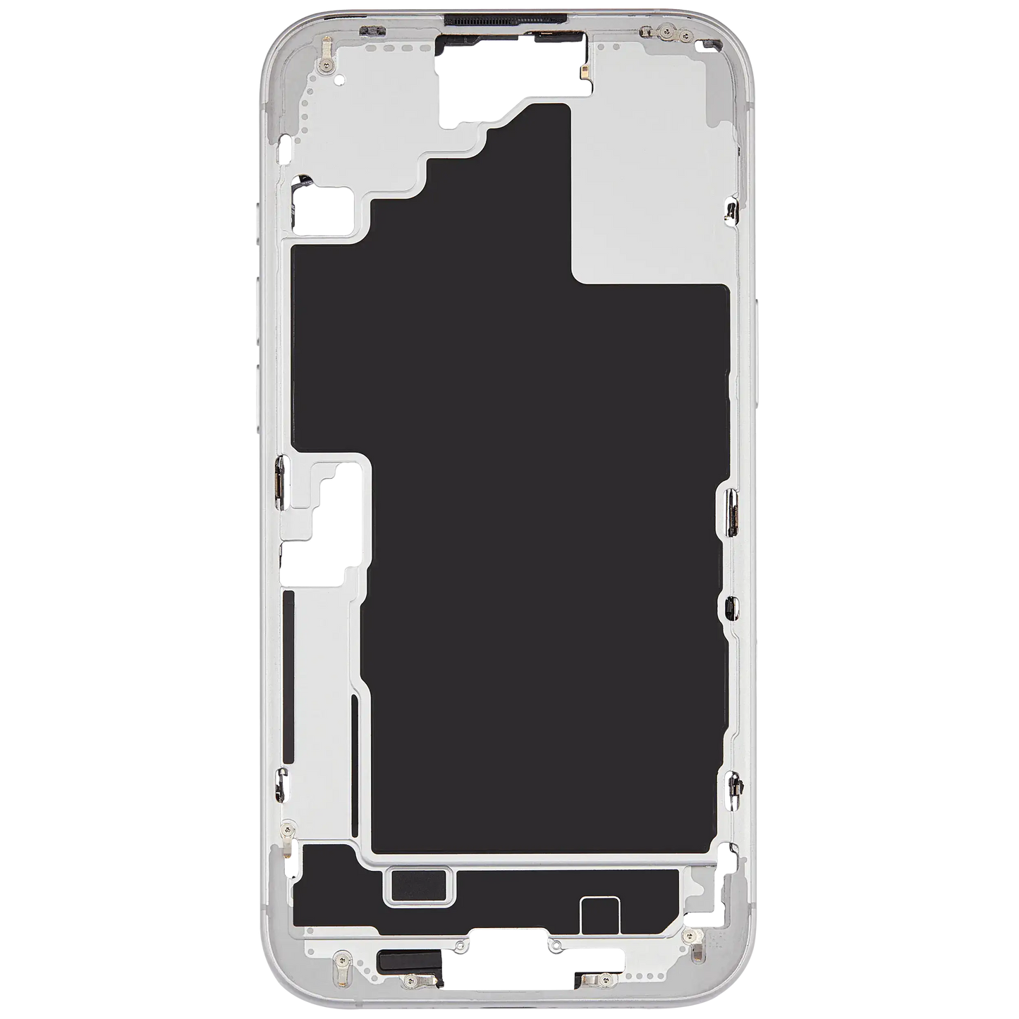 Mid-Frame Housing W/ Small Parts For iPhone 16 Plus (US Version) (Used OEM Pull: Grade A) (White)