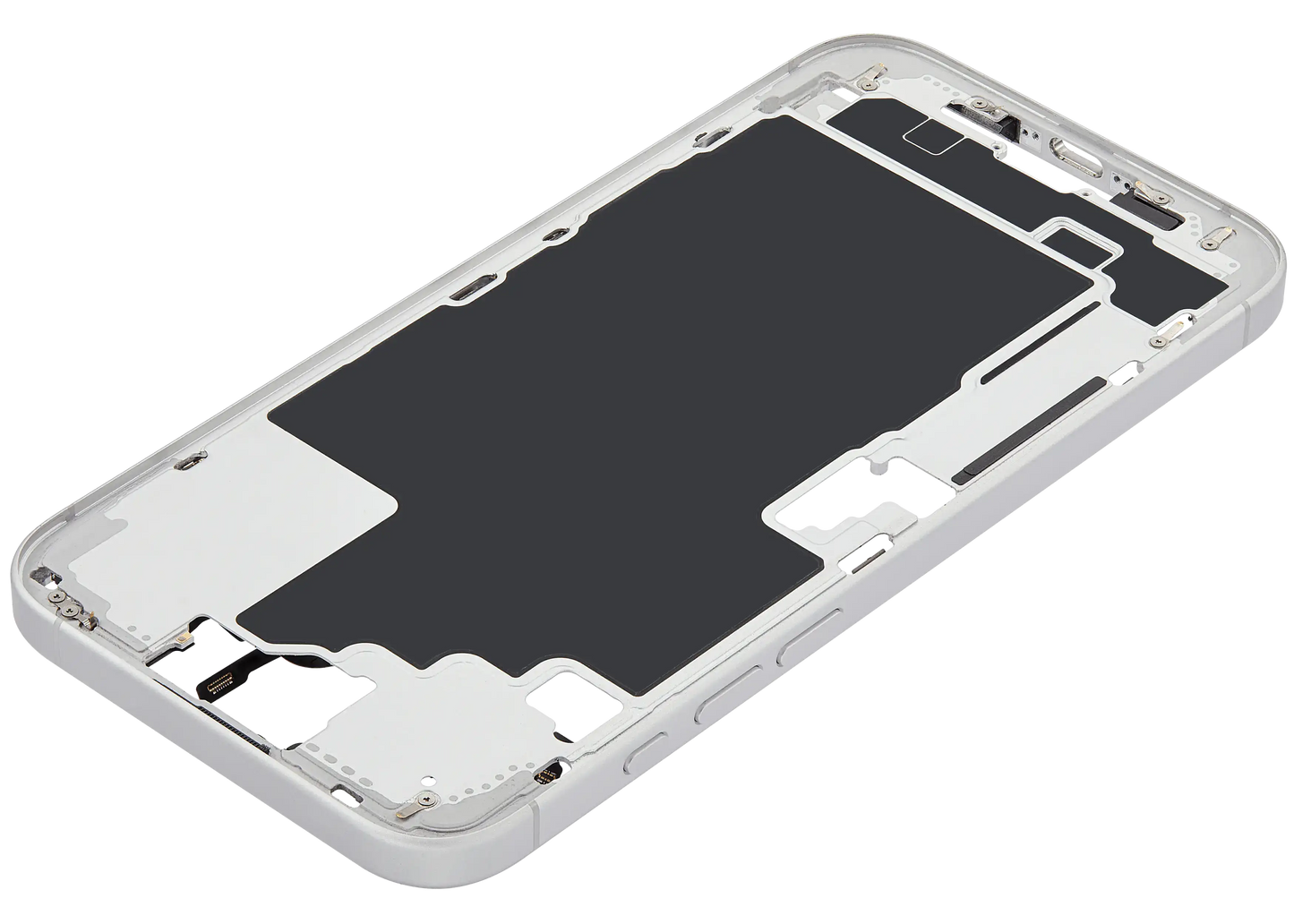 Mid-Frame Housing W/ Small Parts For iPhone 16 Plus (US Version) (Used OEM Pull: Grade A) (White)