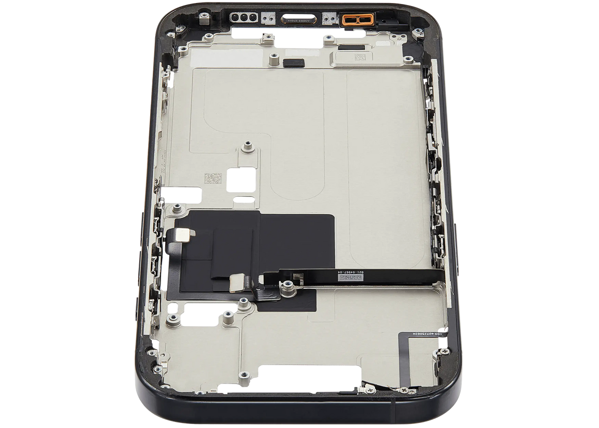 Mid-Frame Housing W/ Small Parts For iPhone 16 Pro (US Version) (Used OEM Pull: Grade A) (Black Titanium) — product photo 3